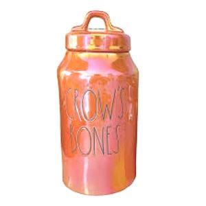 Rae Dunn Pottery: Crows Bones luster Canister